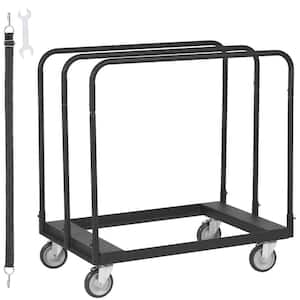 Heavy-Duty Drywall Sheet Cart 1500 lbs. Panel Dolly Cart with 36 in. x 24 in. Deck and 5 in. Swivel Wheels for Garage