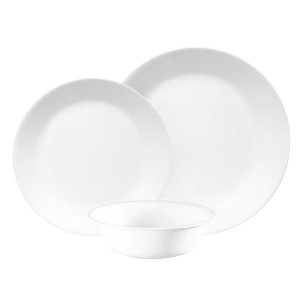 Corelle Splendor, White and Red Round 12-Piece Dinnerware Set