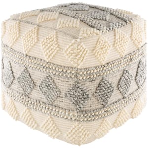 Jalyn Bright Yellow Cottage 18 in. L x 18 in. W x 18 in. H Cotton Pouf