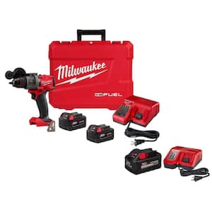 M18 FUEL 18V Lithium-Ion Brushless Cordless 1/2 in. Hammer Drill Driver Kit with w/8.0Ah Battery and Charger