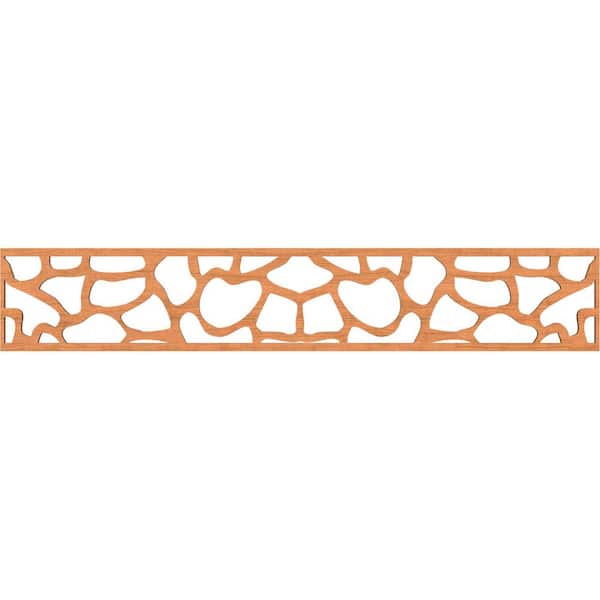 Ekena Millwork Rochester Fretwork 0.375 in. D x 46.625 in. W x 8 in. L Cherry Wood Panel Moulding