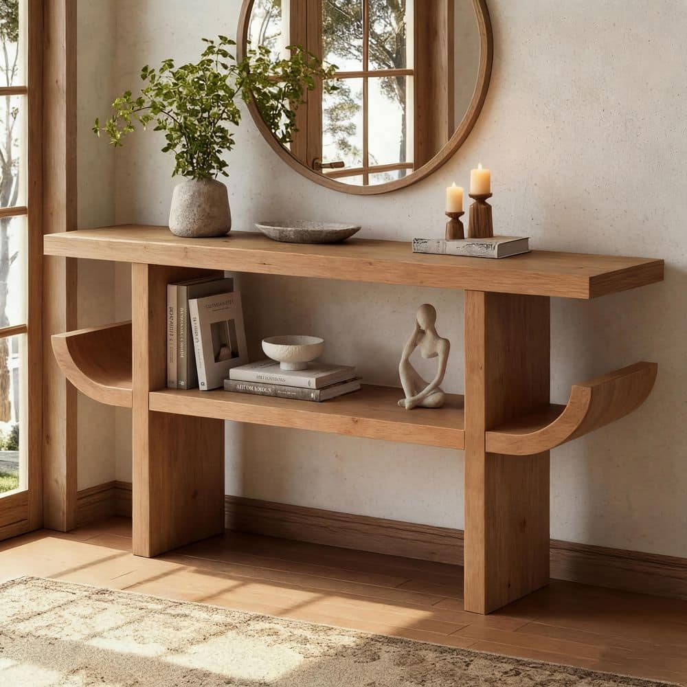 CHRISTOPHER KNIGHT HOME Hope Modern 59.84 in. Natural Finish