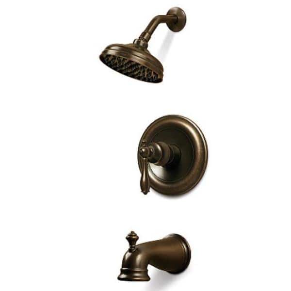 Pegasus Estates WaterSense Single-Handle 1-Spray Tub and Shower Faucet in Heritage Bronze (Valve Included)