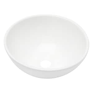 White Ceramic Circular Vessel Sink