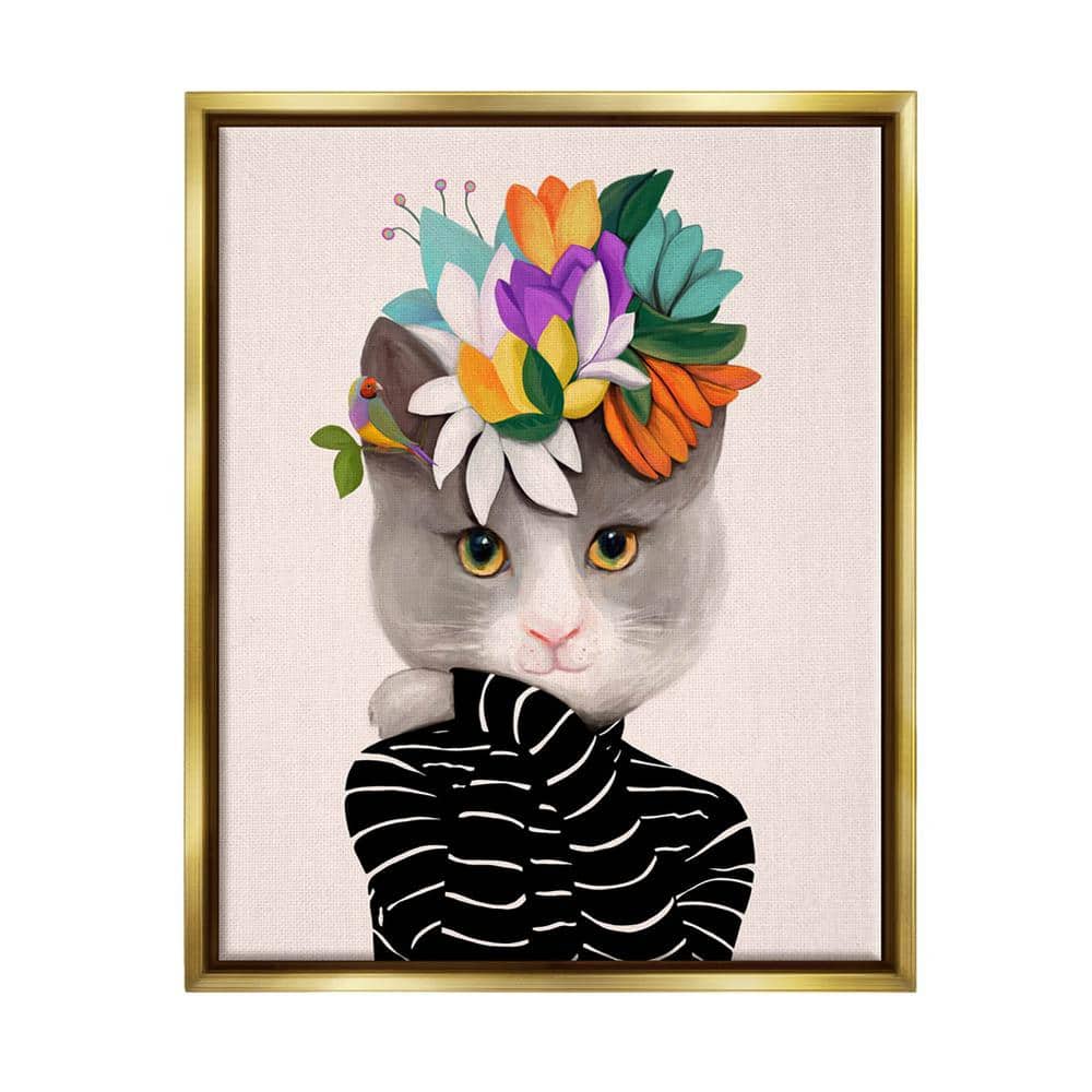 Cat Fashion I Canvas Art Print by Coco de Paris