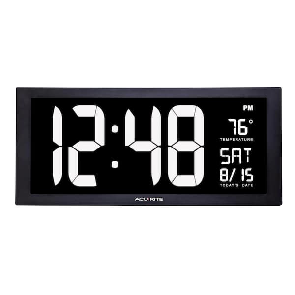 Easy Read Large LED Screen Digital Clock Time Date Temperature Wall or Stand!
