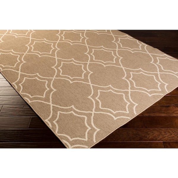 Anderson Beige 7 ft. x 7 ft. Square Indoor/Outdoor Patio Area Rug