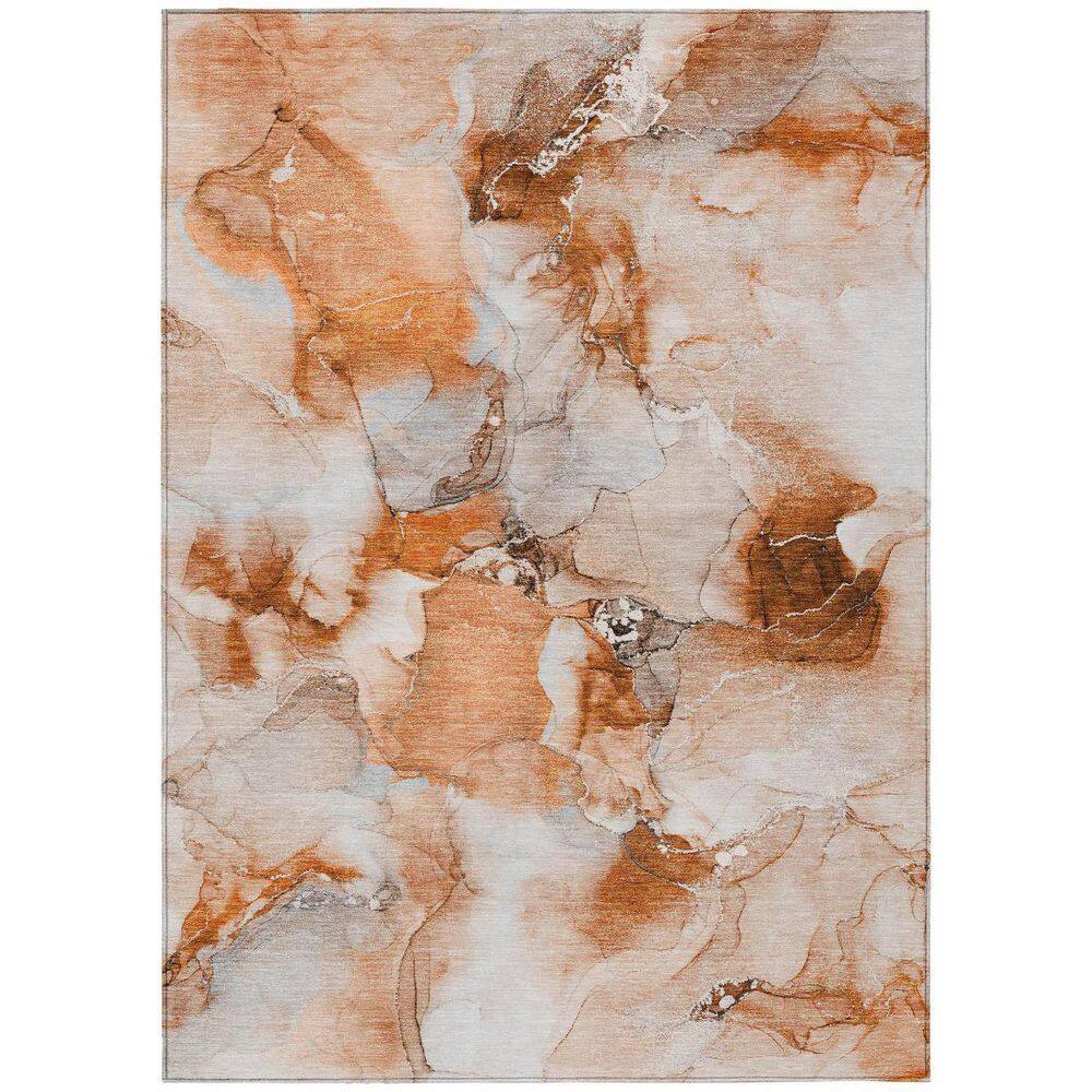 Orange, Ivory 10 ft. x 14 ft. Woven Abstract Polyester Rectangle Indoor / Outdoor Area Rug price history on PriceWatchPro