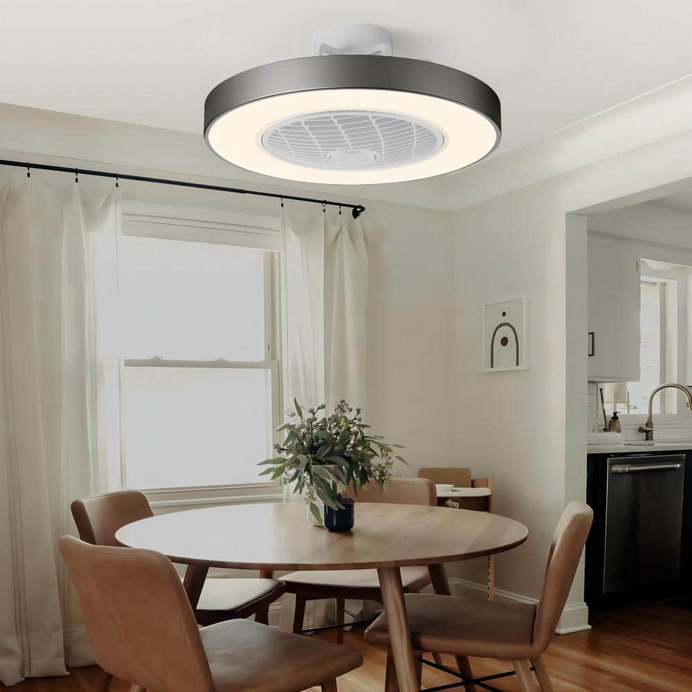 Bronze 19.6'' Low Profile LED Ceiling Fan with Remote
