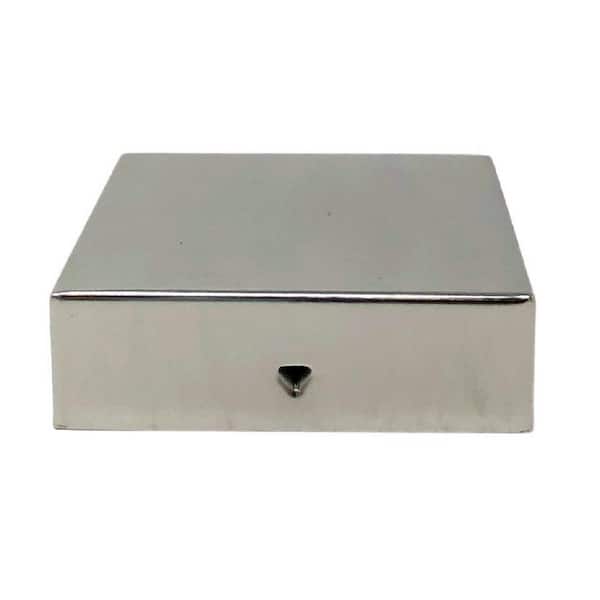 Eazy-Cap 4 in. x 4 in. Stainless Steel Modern Low-Profile Flat Top Post Cap (Pack of 24)