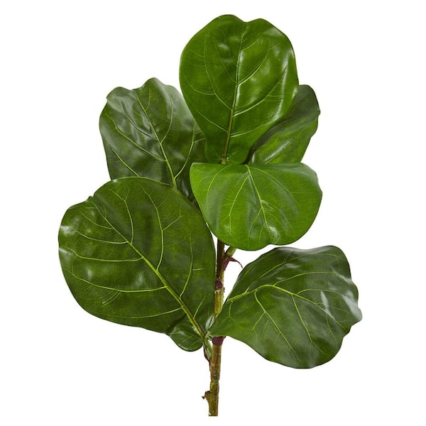 Nearly Natural 23 in. Fiddle Leaf Artificial Plant (Set of 4)