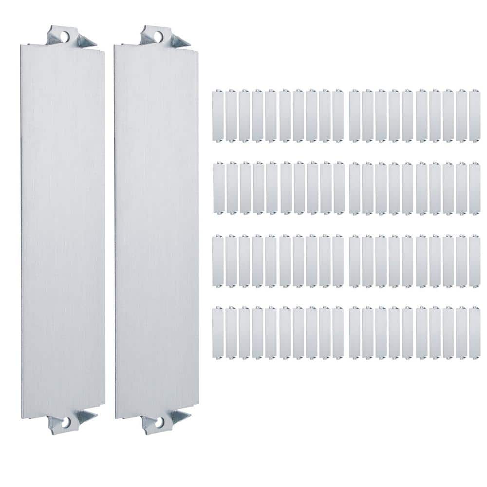 80-Piece 1.5 in. x 6 in. Steel Anti-Nail Protection Plate Shield, Nail Plat