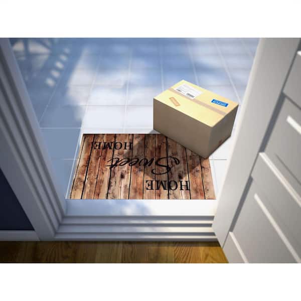 Welcome Outdoor Rubber Entrance Mat 18x30 - Farmhouse Plank