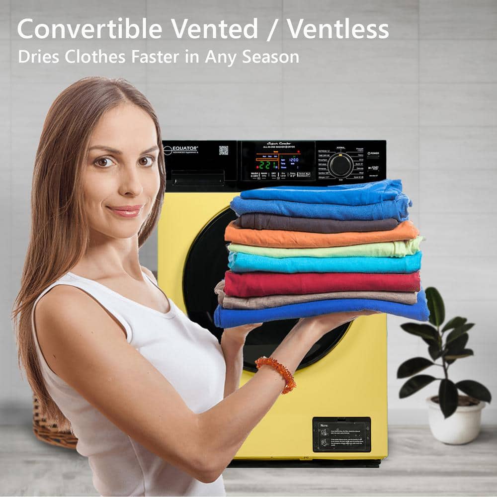 Equator Yellow and Black Smart Electric Washer Dryer Combo