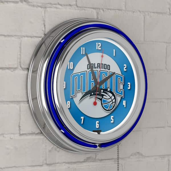 San Diego Clippers Hardwood Classics NBA Chrome Neon Clock 