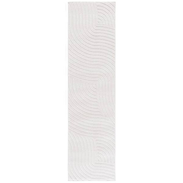 Selena 2 ft. x 10 ft. Ivory Swirl Runner Rug