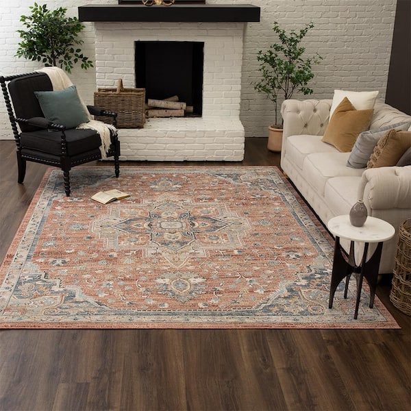 Kamilla Rose 8 ft. x 10 ft. Medallion Indoor Area Rug