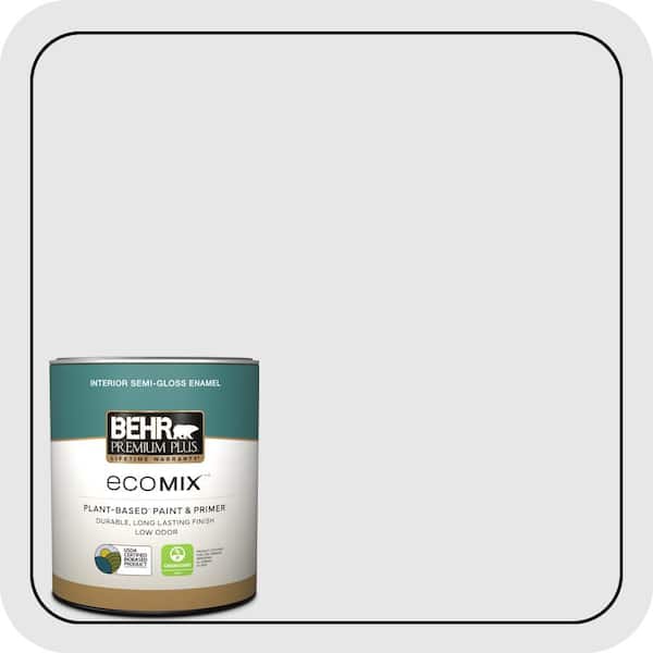 1 qt. #PR-W09 Nimbus Cloud Semi-Gloss Enamel EcoMix Plant-Based Interior Paint & Primer
