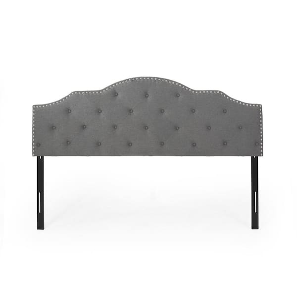 Noble House Cordeaux Charcoal Grey King Headboard