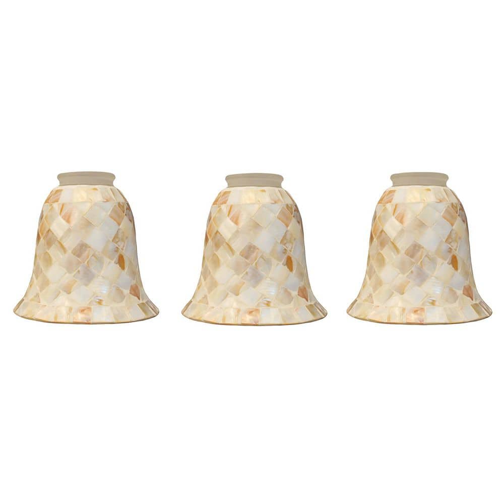 "5.2"" H Yellow Mosaic Style Glass Bell Pendant Shade in Champagne Finish with 1.65 in. Lip Fitter（Not included）(3-Pack)" price history on PriceWatchPro