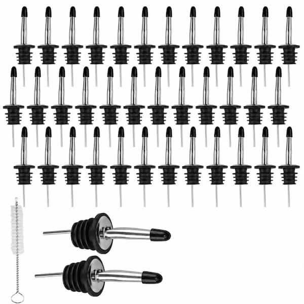 Stainless Steel Bottle Pour Spouts 36 Pack Anti-Drip Liquor Dispenser Spouts with Dust Cap Covers Set