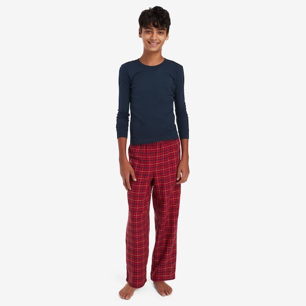 The Company Store Company Cotton Family Flannel Unisex 10 Red/Blue Pajama Set