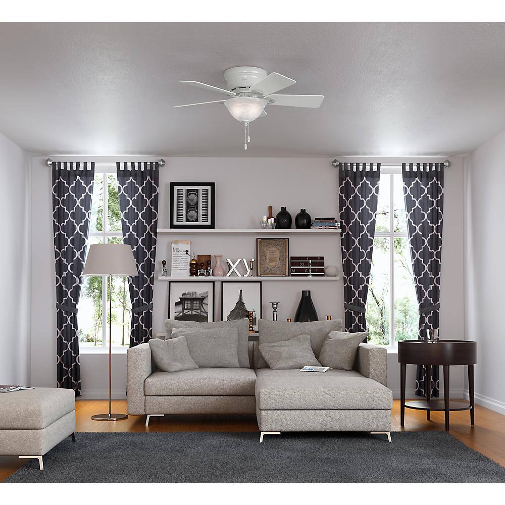 Conroy 42'' Snow White Low Profile Ceiling Fan with LED Light Kit