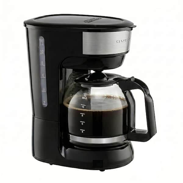 12-Cup Drip Coffee Maker, with Reusable Filter and Borosilicate Glass Carafe, Black CM412B