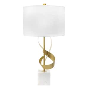 Fairbury 26 in. Brass Modern Table Lamp with Shade