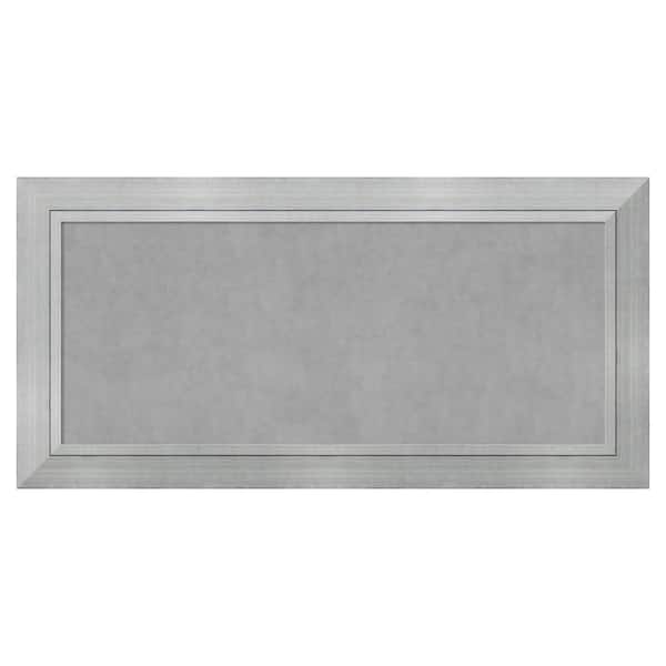Amanti Art Romano Silver 55 in. x 27 in Framed Magnetic Board
