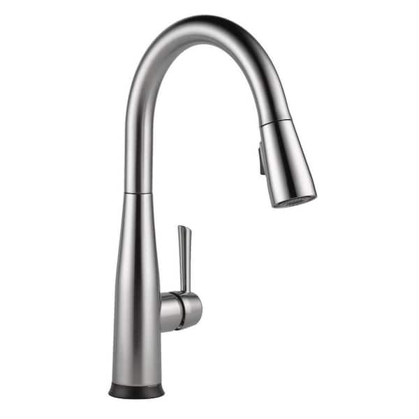 Delta Essa Arctic Stainless 1-Handle Deck-Mount Pull-Down Handle Kitchen Faucet Delta Essa Arctic Stainless 1-Handle Deck-Mount Pull-Down Handle Kitchen Faucet