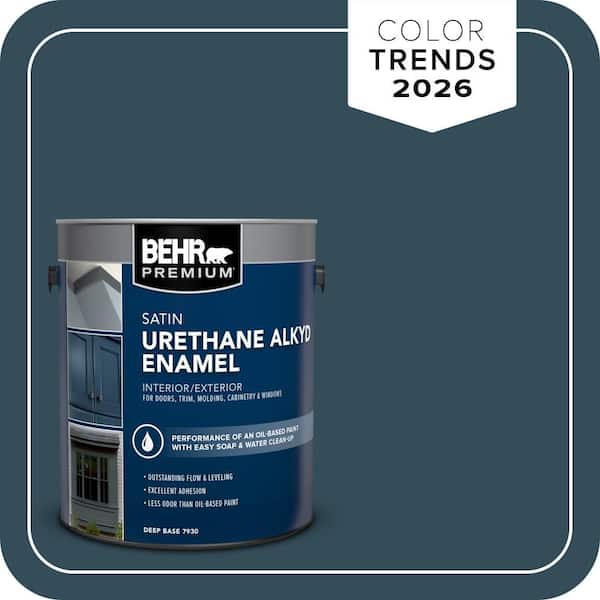 1 gal. Home Decorators Collection #HDC-CL-28 Nocturne Blue Urethane Alkyd Satin Enamel Interior/Exterior Paint