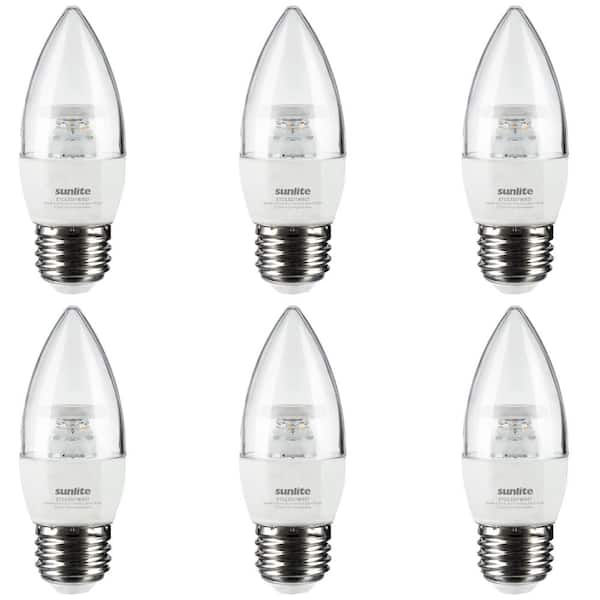60-Watt Equivalent B13 Dimmable Medium E26 LED Light Bulbs, Warm White 2700K (6-Pack)