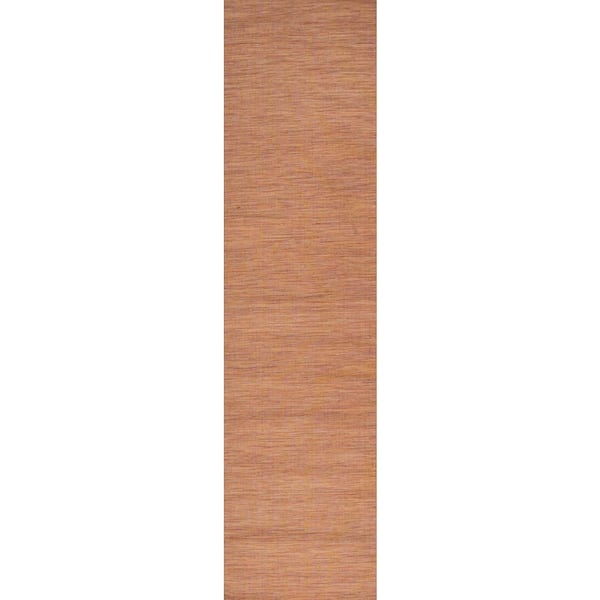 Ethan Modern Flatweave Orange 2 ft. x 8 ft. Solid Indoor/Outdoor Runner Rug