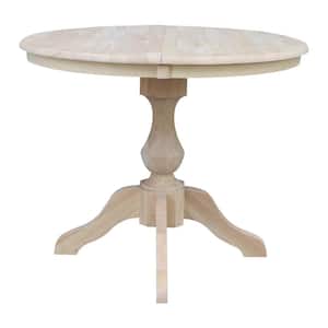 Sophia Unfinished Solid Wood Oval Pedestal Table