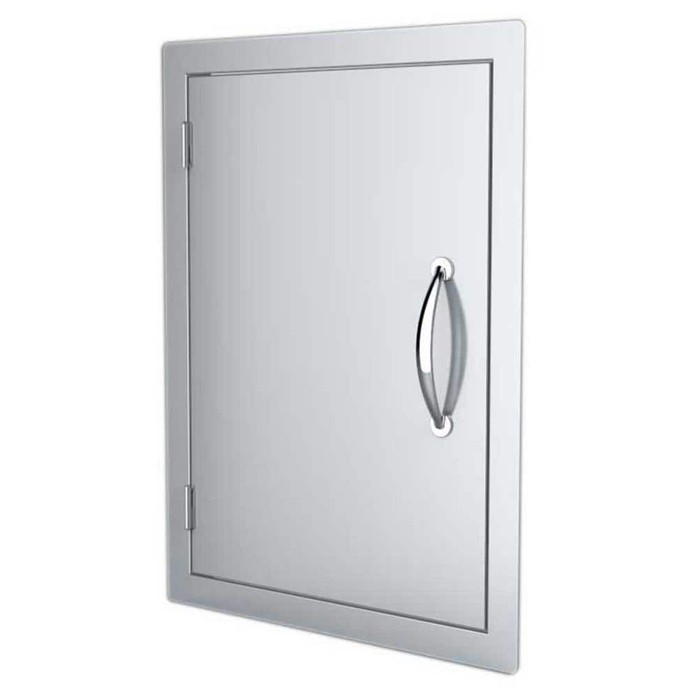 Stainless Steel Vertical Outdoor Access Door 17" x 24"
