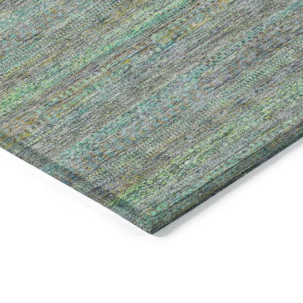 Chantille Machine Washable Indoor/Outdoor Abstract ACN2148 Pewter 9 ft. x 12 ft. Area Rug