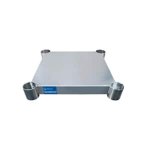 Additional Galvanized Steel Undershelf for 24 in. x 12 in. Kitchen Prep Table Adjustable Galvanized Steel Undershelf