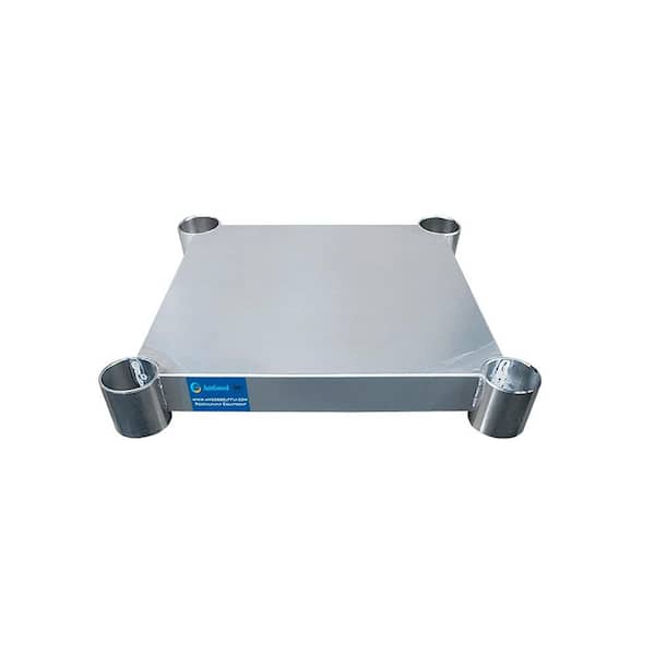 AMGOOD Additional Galvanized Steel Undershelf for 24 in. x 12 in. Kitchen Prep Table Adjustable Galvanized Steel Undershelf
