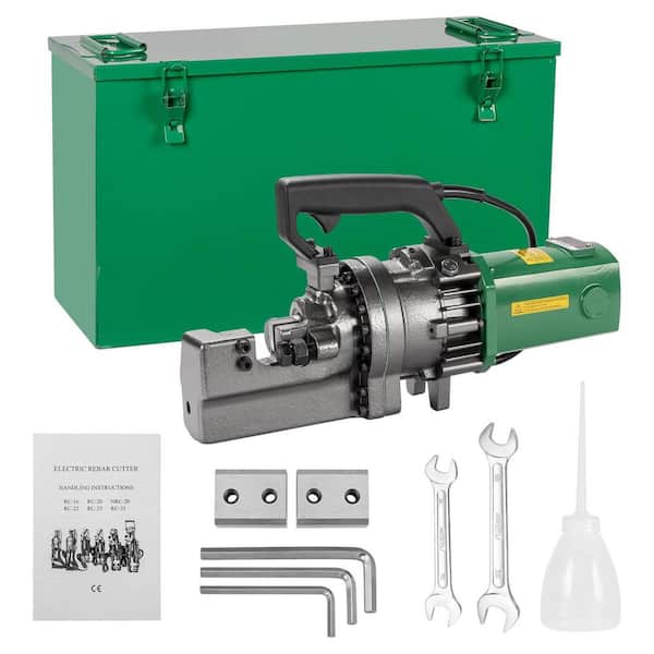 Electric Hydraulic Rebar Cutter 1700-Watts Portable Cuts Up to 1 in. 8 Rebar in 5 Seconds with Stainless Box