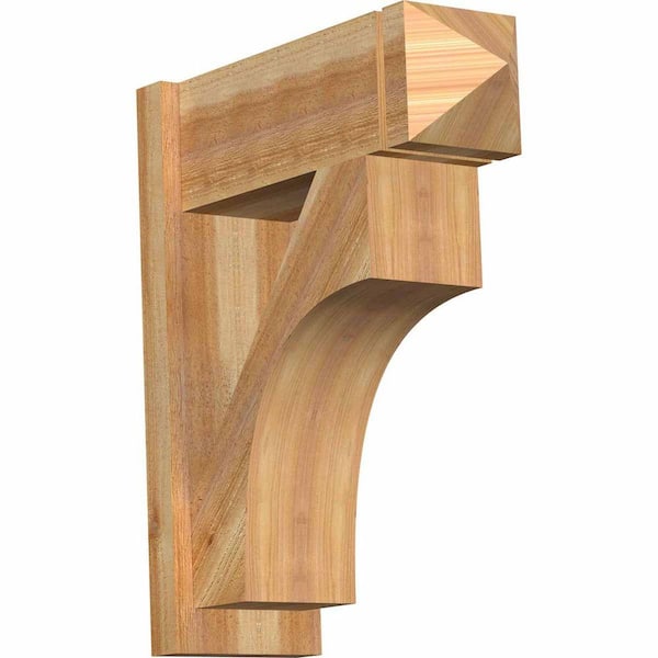 Ekena Millwork 8 in. x 26 in. x 22 in. Westlake Arts and Crafts Rough Sawn Western Red Cedar Outlooker