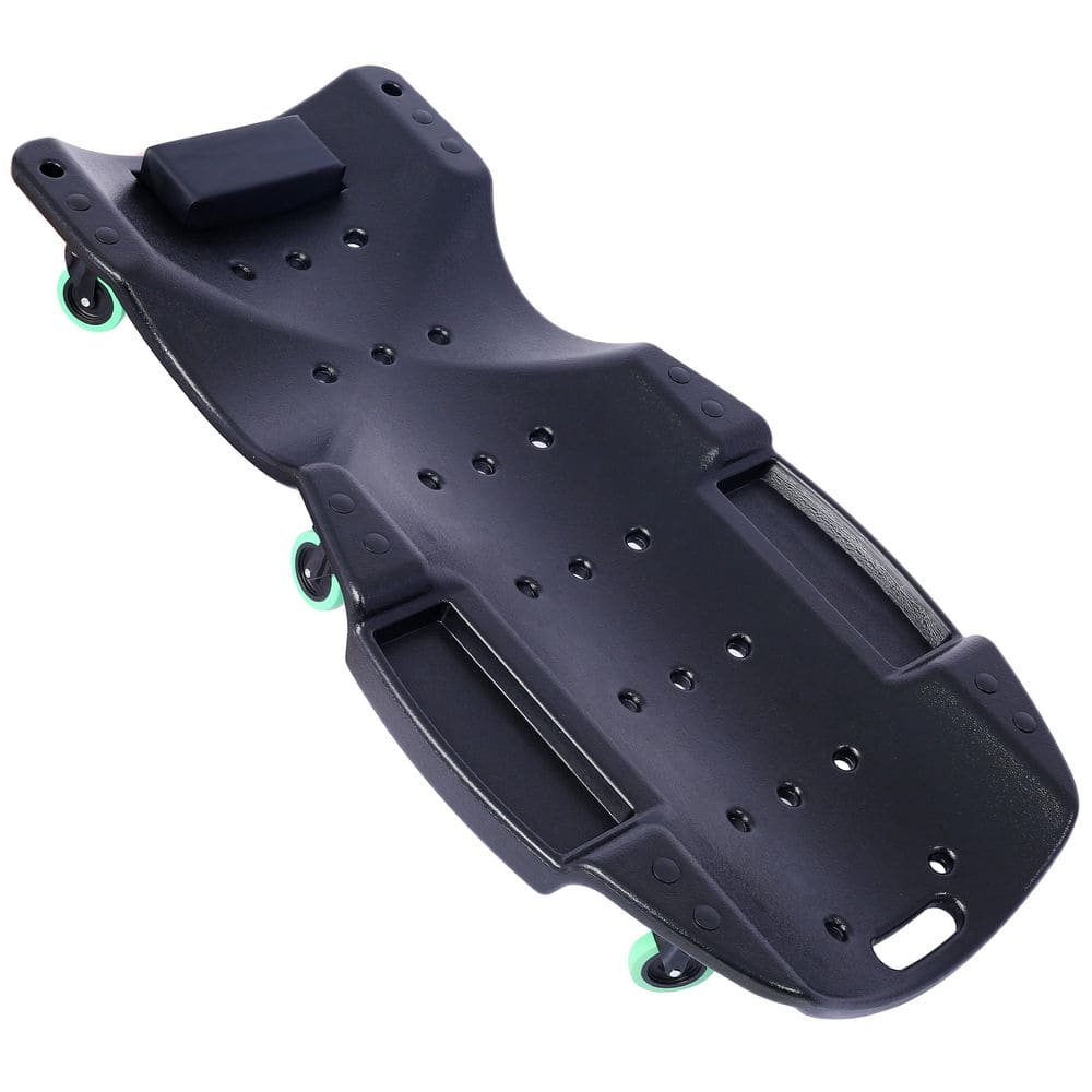 Plastic Creeper 48 in. Blow Molded Ergonomic HDPE Body with Padded Headrest and Dual Tool Trays-440 lbs. Capacity BLACK price history on PriceWatchPro