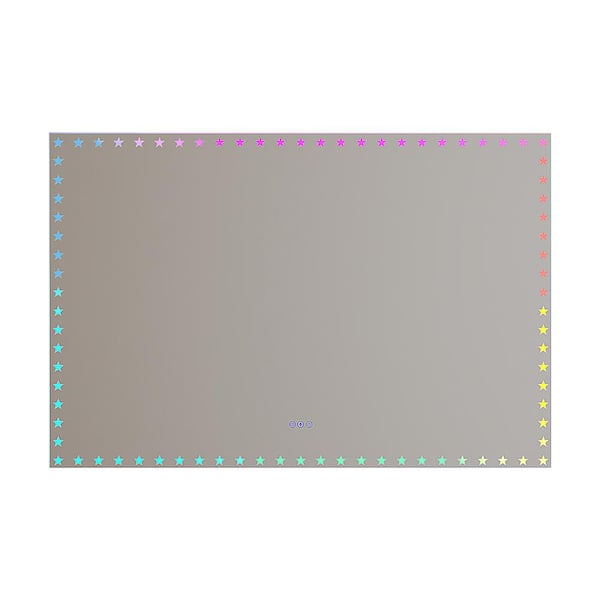 Miscool Anky 60 in. W x 40 in. H Rectangle Framed LED Stepless Dimming Wall Mount Bathroom Vanity Mirror, Antifog Makeup Mirror
