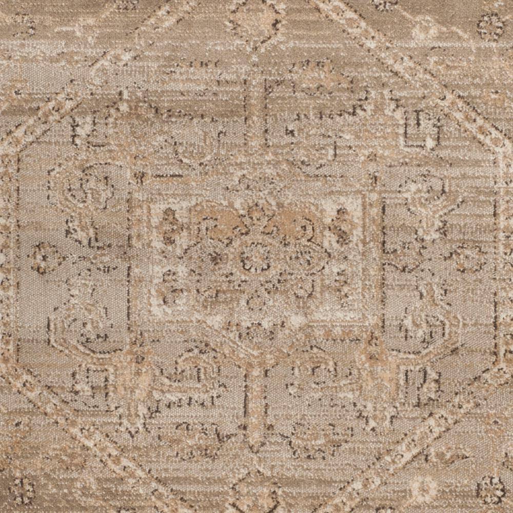 Vintage Light Brown Rectangular Viscose Area Rug