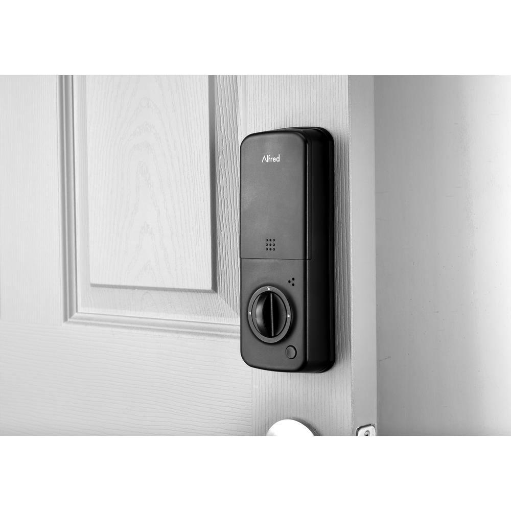 Gold and Black Smart Touchscreen Deadbolt with Wi-Fi and Bluetooth