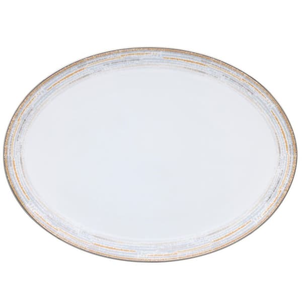 Noritake Raylan 14 in. White Porcelain Oval Platter