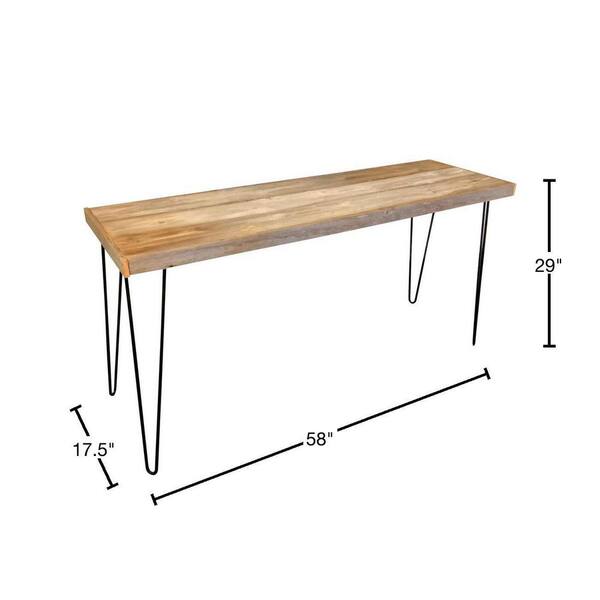 Tall Narrow Console Table With 34 Hairpin Legs, Wall Mounted Foyer