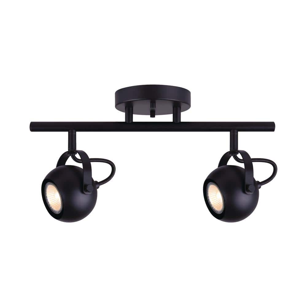CANARM Murphy 1.25 ft. 2Light Matte Black Halogen or LED Track