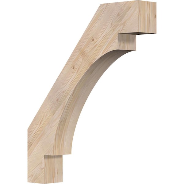 Ekena Millwork 5 1/2"W x 30"D x 36"H Merced Smooth Knee Brace, Douglas Fir