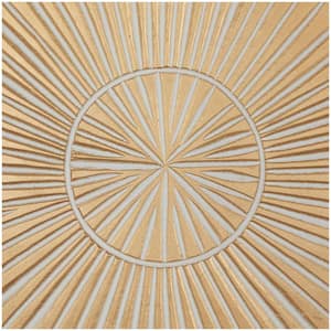 48 in. x 48 in. Wooden Gold Handmade Geometric Wall Decor with Starburst Design
